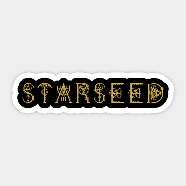 Starseed In Scared Geometry Ancient Script Sticker by BamBam